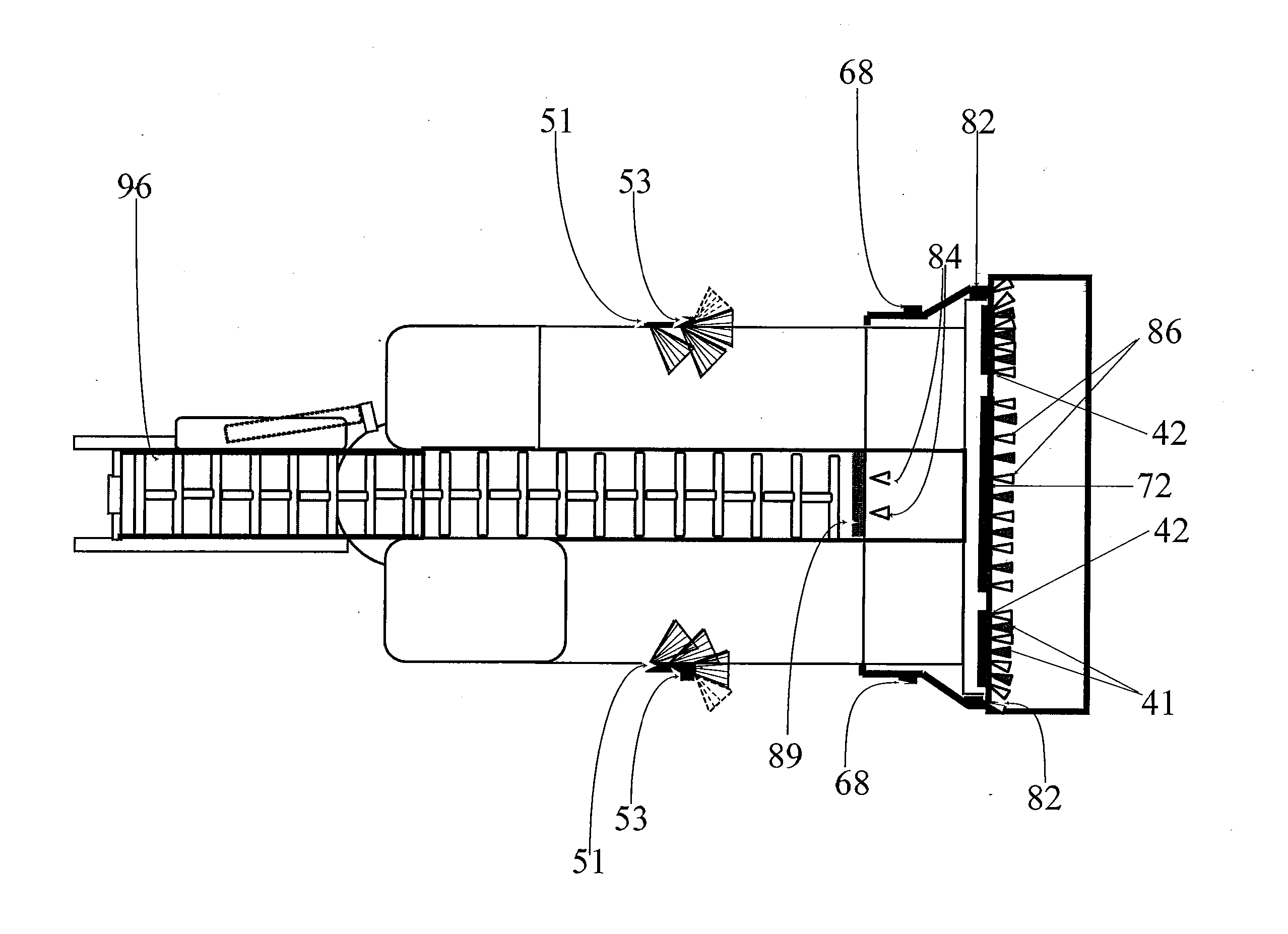 Water sprays for dust control on mining machines