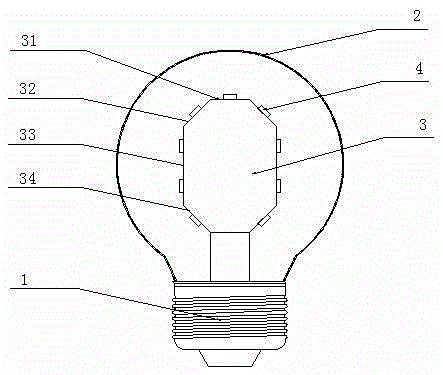 LED (Light-Emitting Diode) bulb lamp