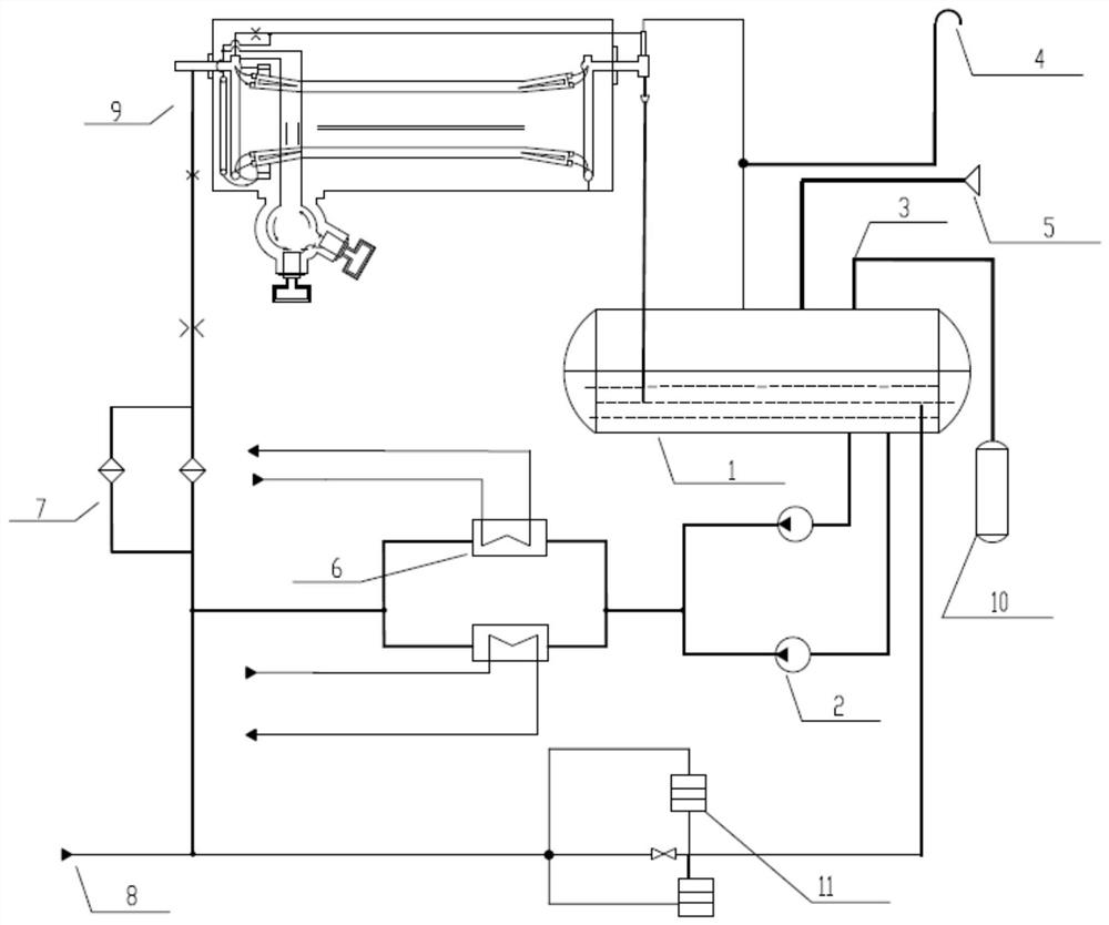 Device and method for rapidly reducing dissolved oxygen in cooling water of generator stator