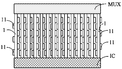 Glass substrate wiring structure, glass substrate and display device