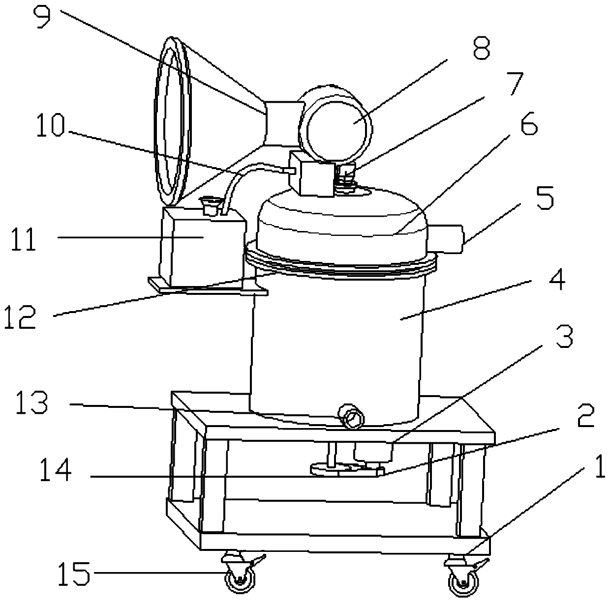 Novel environment-friendly waste gas treatment device