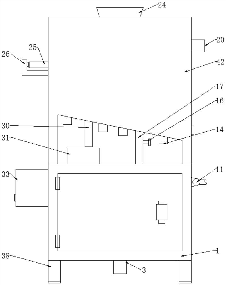 Convenient-to-adjust impurity removal device for rice processing