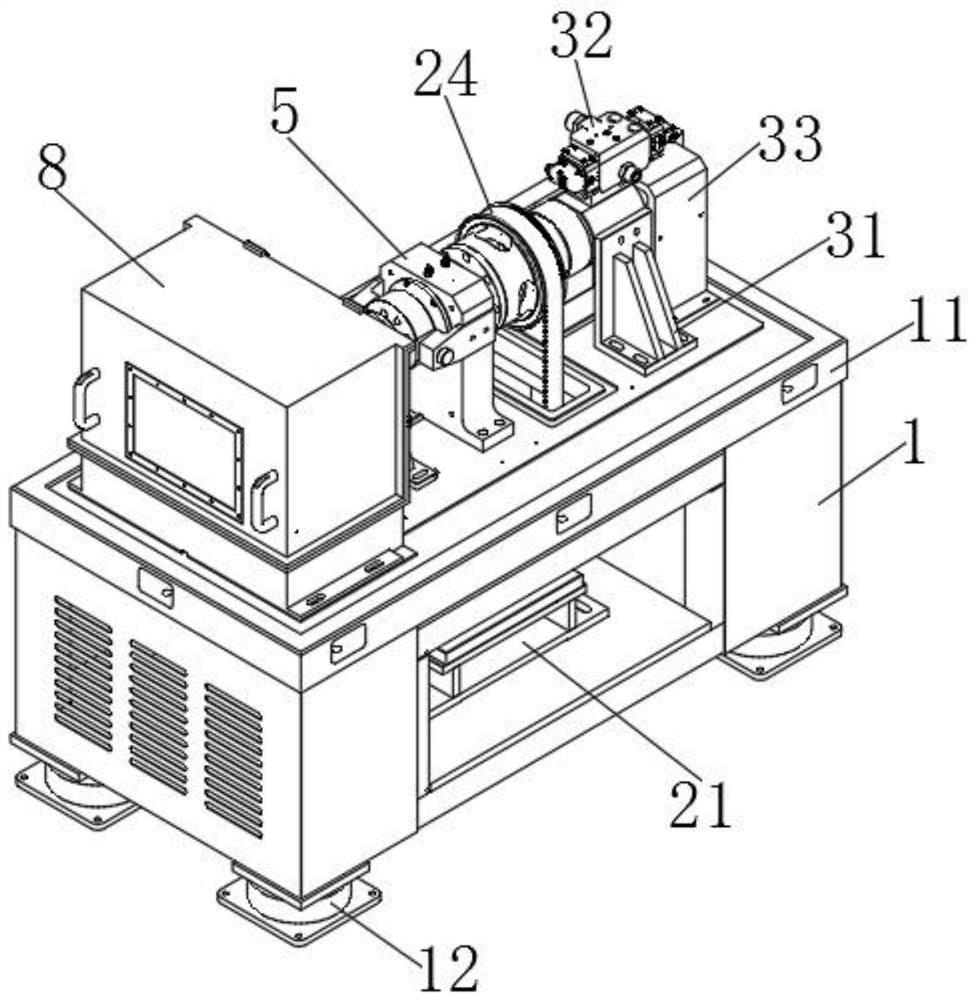 Mechanical closed shock absorber rotation torsion test bench