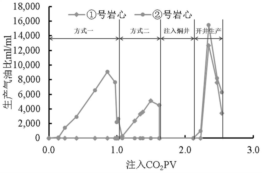 Experimental device and method for simulating heterogeneous reservoir CO2 flooding injection-production coupling