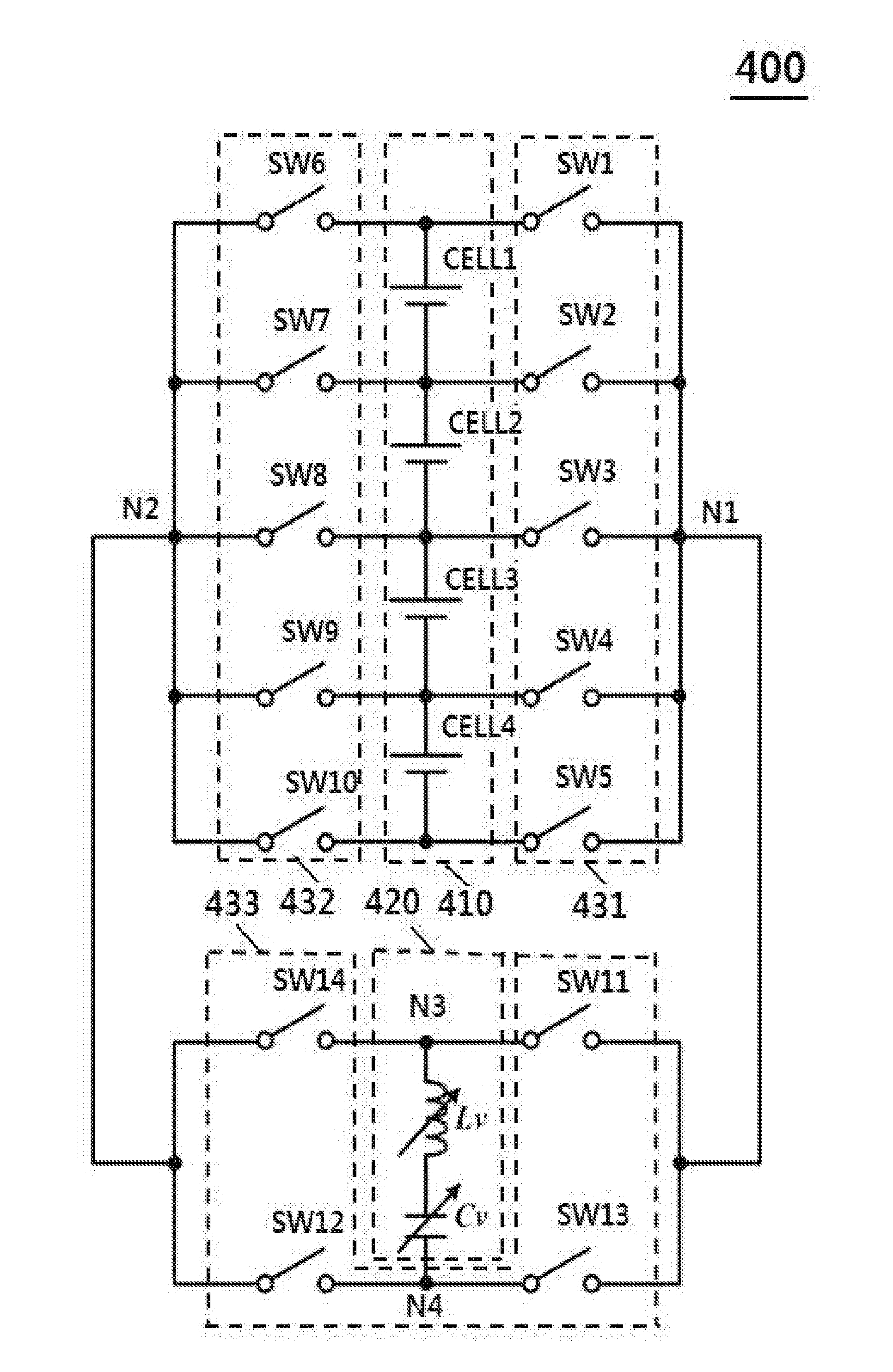 Balancing control circuit for battery cell module using lc series resonant circuit