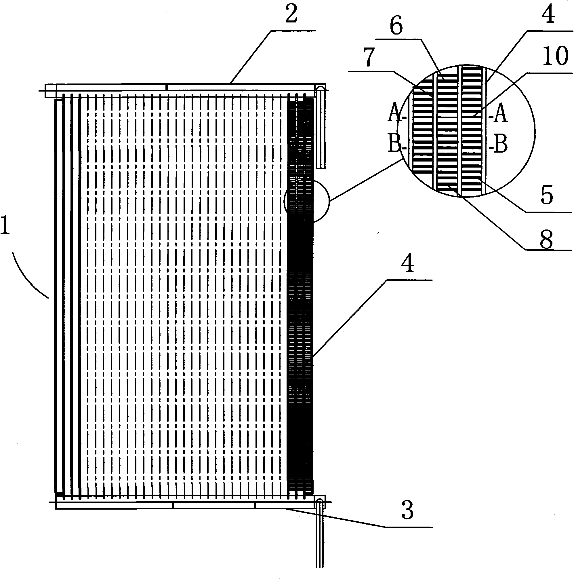 Heat exchanger for improving drainage performance