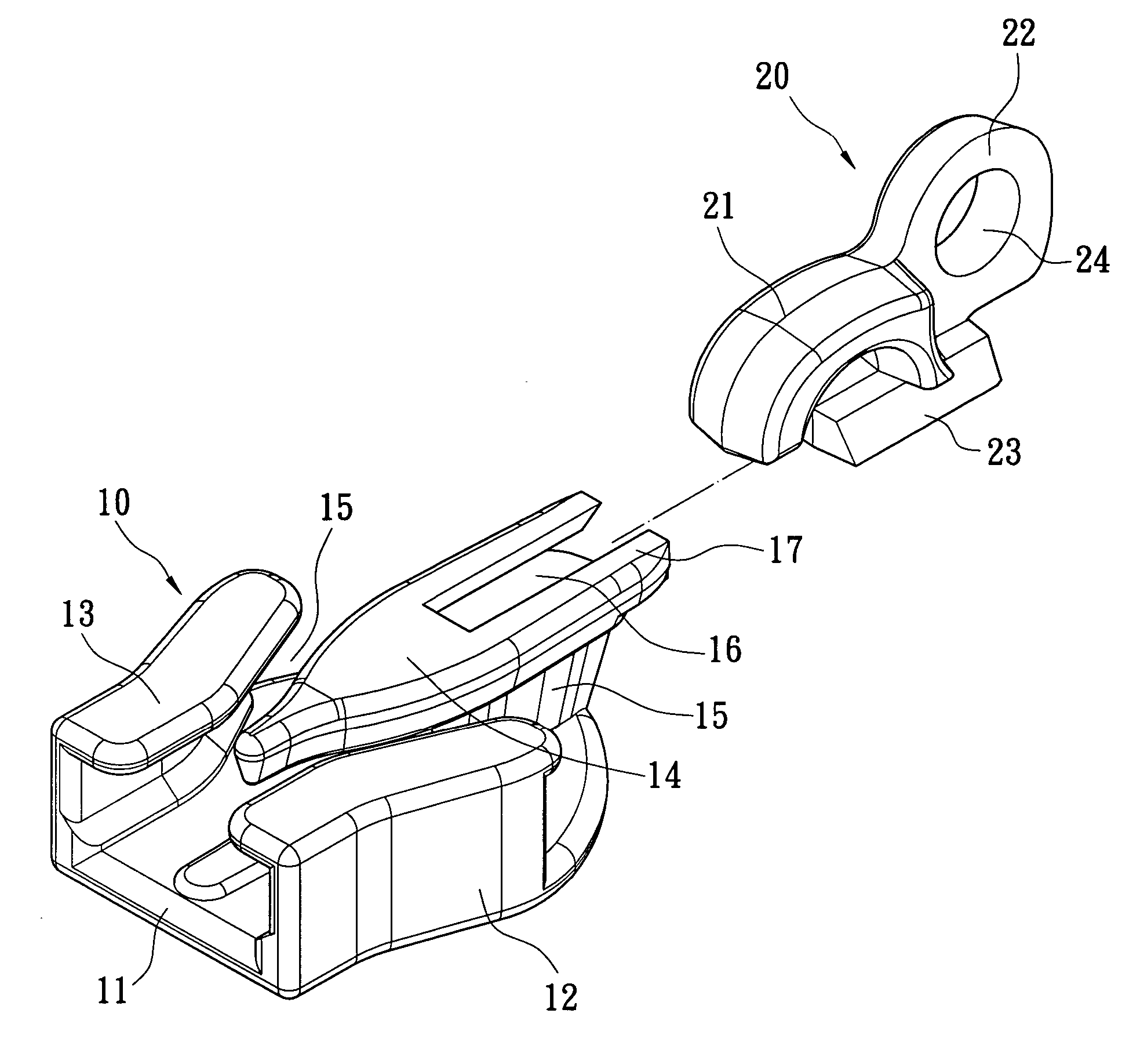 Concealable zipper slider structure