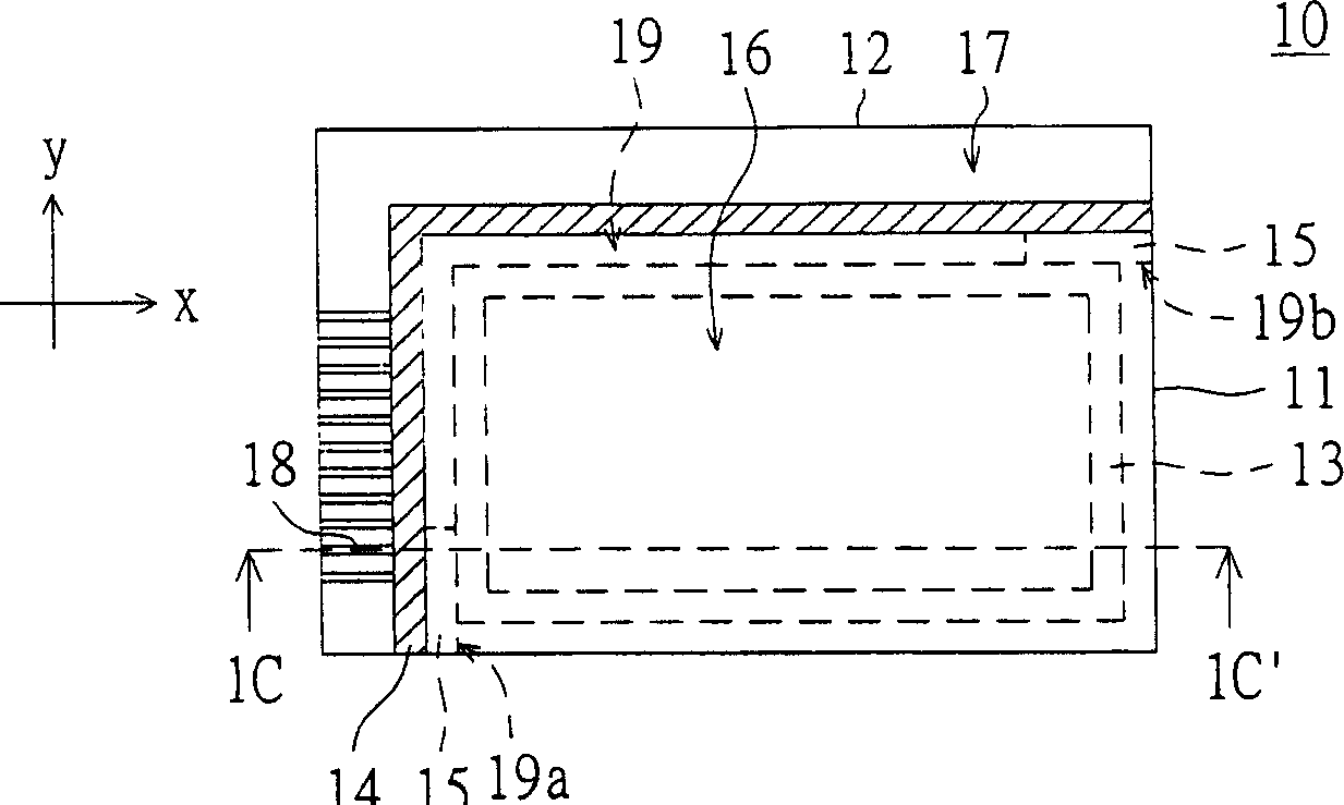 Plane display device