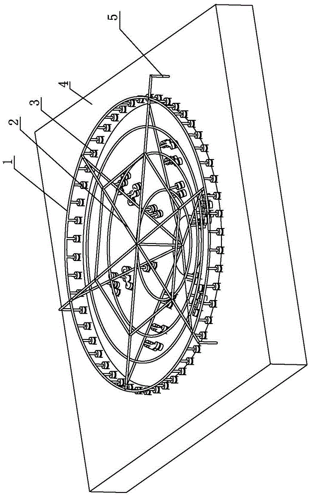 A molding tool for a suspended grinding type ore crushing component and a manufacturing method thereof