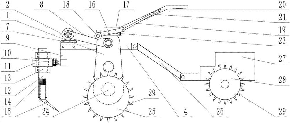 Reciprocating shovel type cultivator