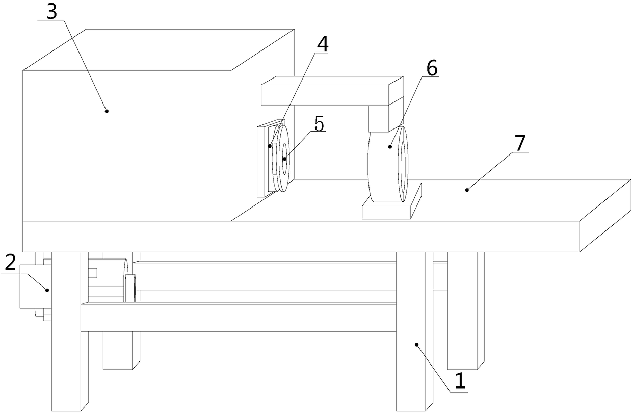 Processing grinder clamping device with damage-preventing pneumatic rubber ring used for wood clamping