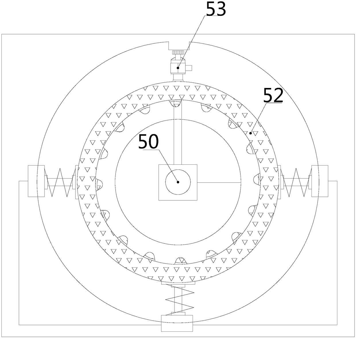 Processing grinder clamping device with damage-preventing pneumatic rubber ring used for wood clamping