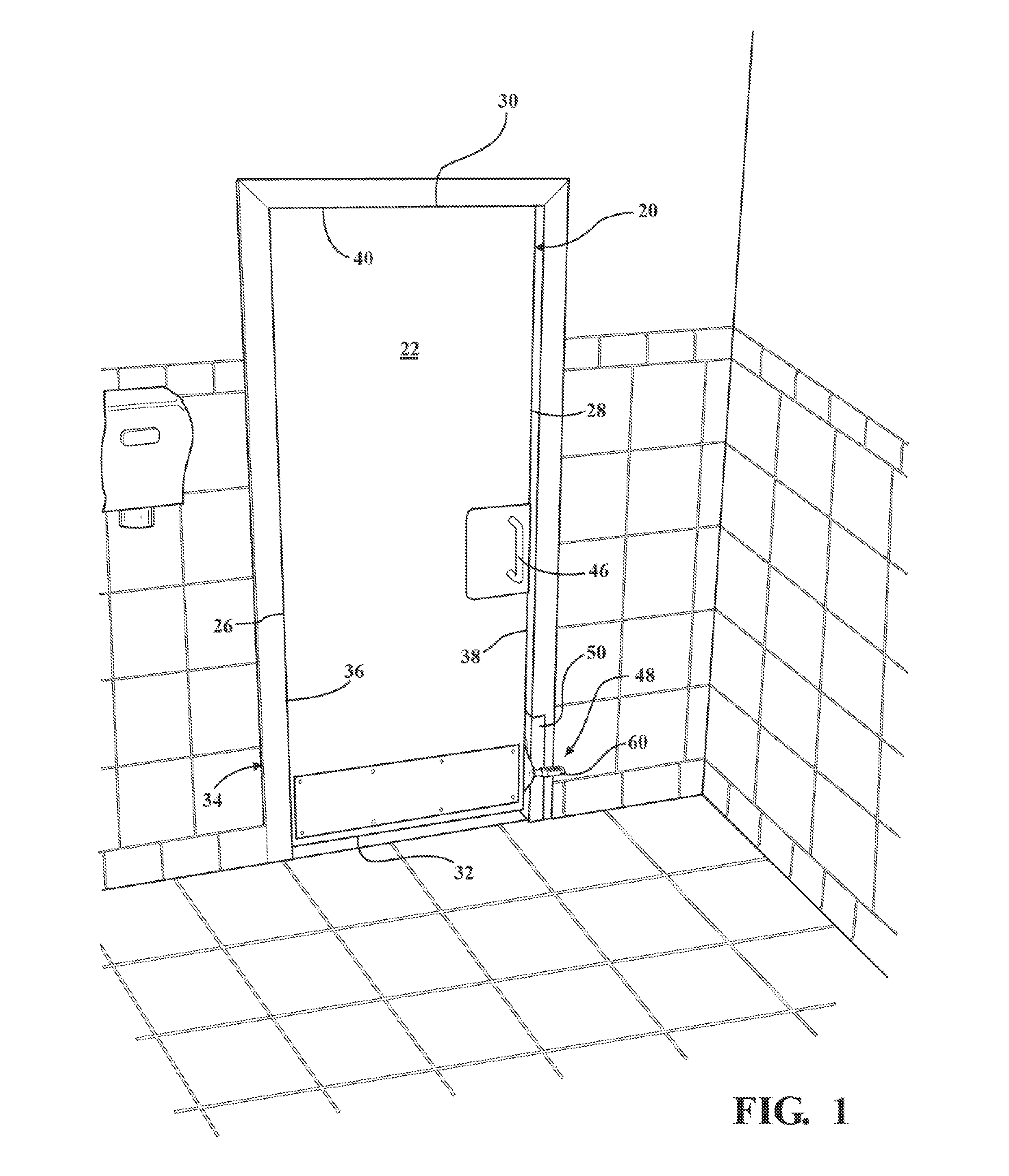 Foot operated sanitary door opener