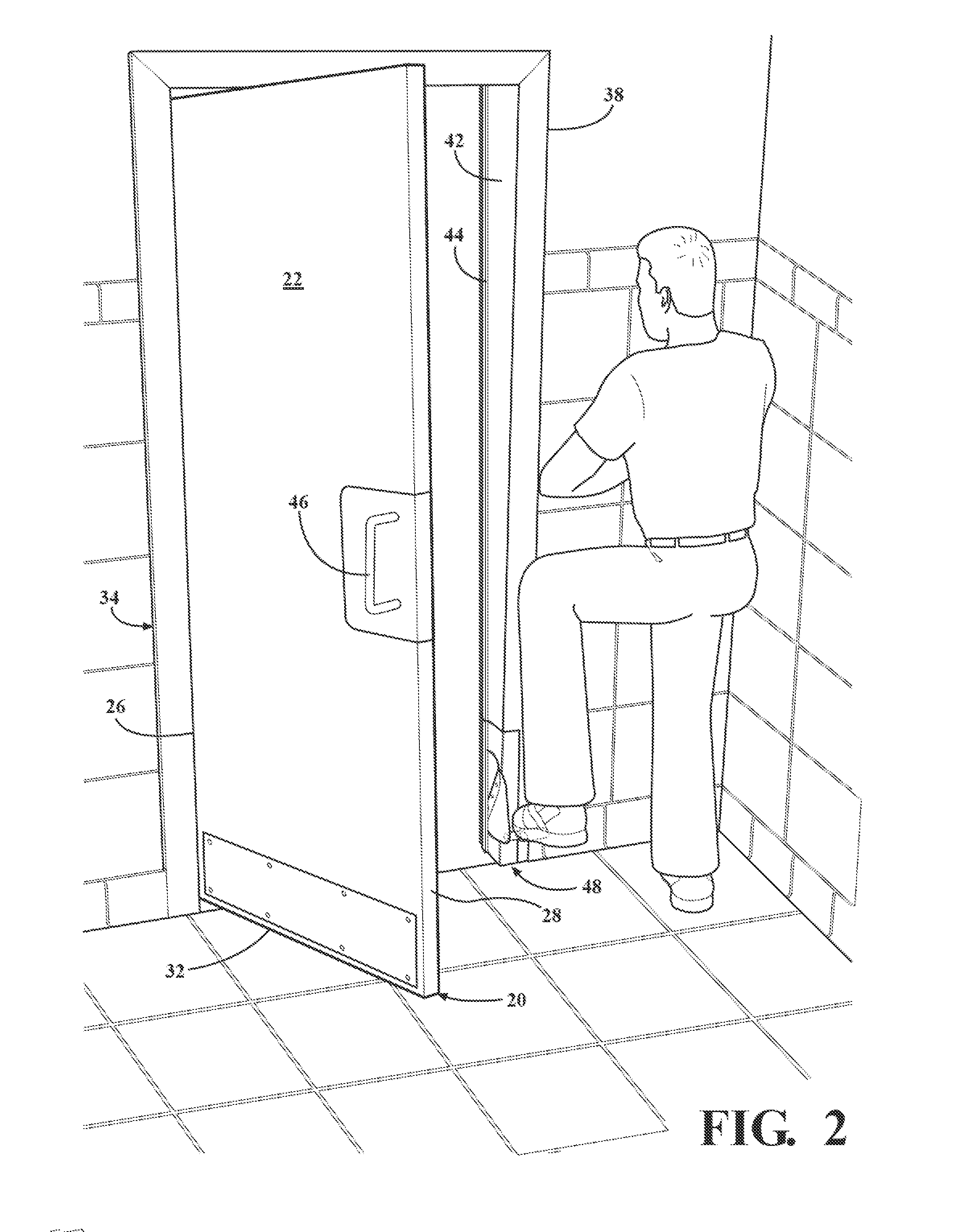 Foot operated sanitary door opener