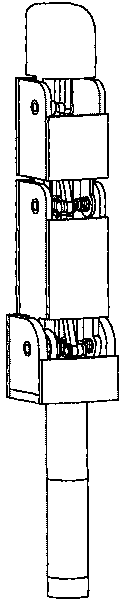 Coupling under-actuated integrated three-joint robot finger device