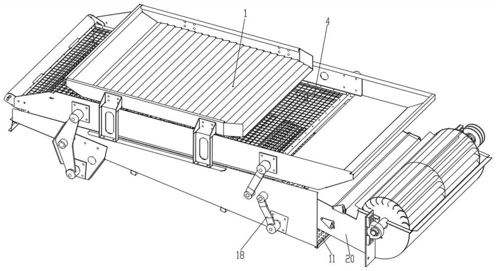 Cross-flow wind screen type edible sunflower cleaning device