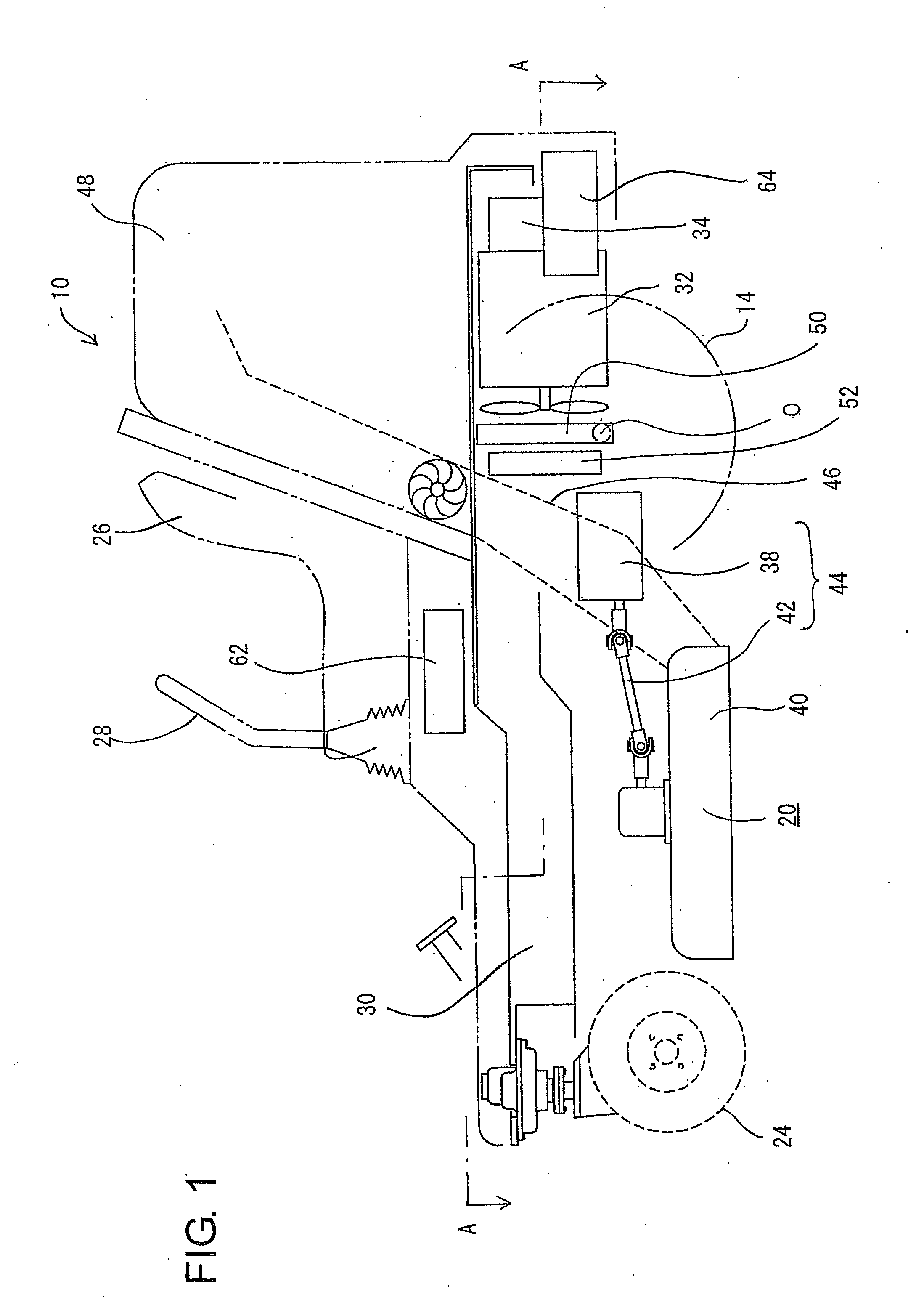 Riding lawnmower vehicle