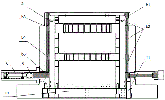 Aeroengine rotor-stator clamping device combined with hydraulic drive and double working belt