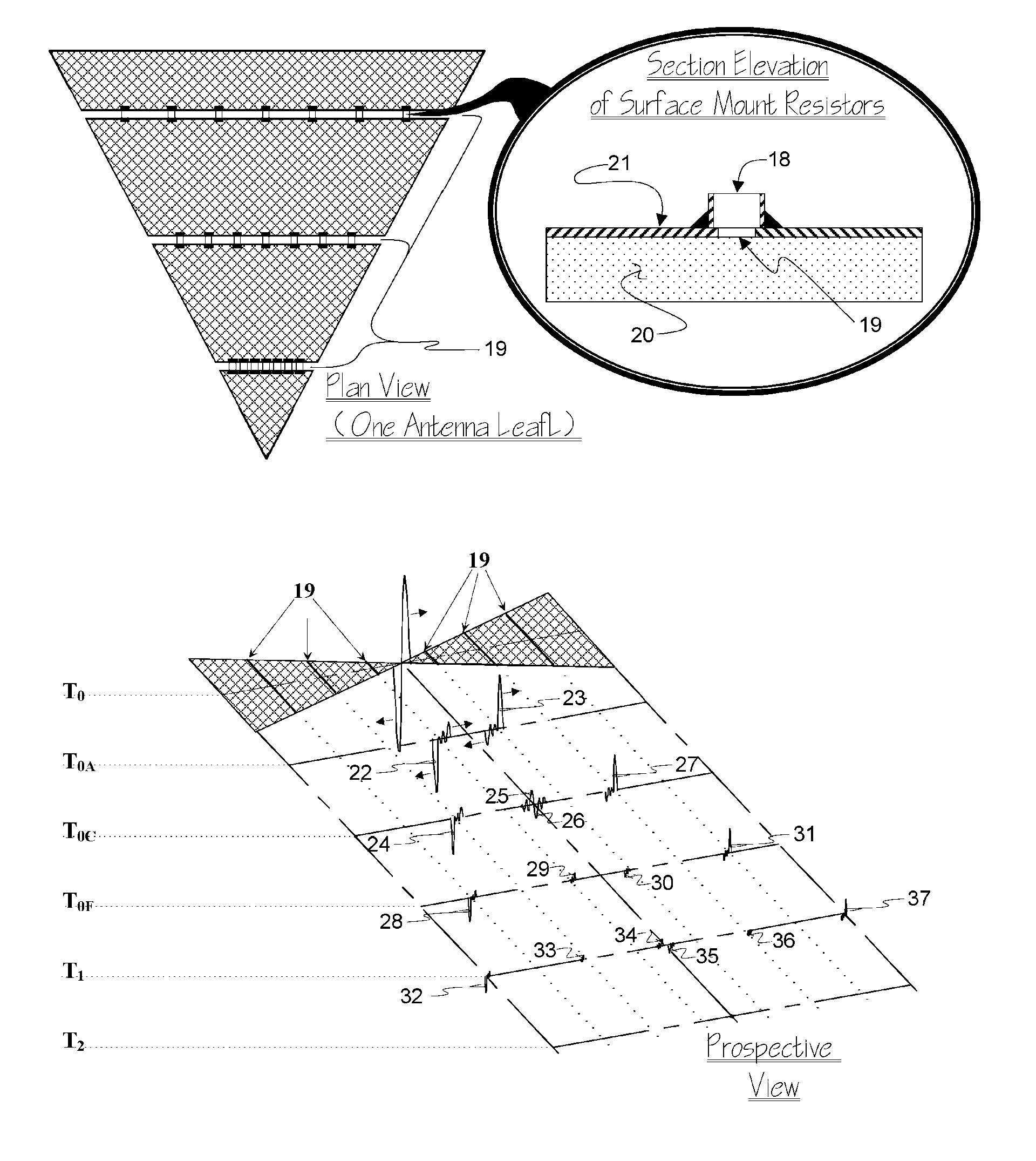 Optimal Tapered Band Positioning to Mitigate Flare-End Ringing of Broadband Antennas