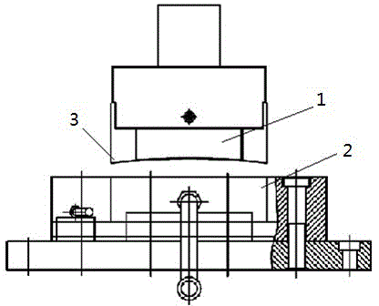 One-time forming mold for manufacturing channel steel pull rod