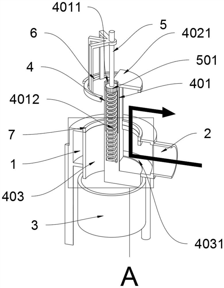 A dust recovery device based on corn starch workshop