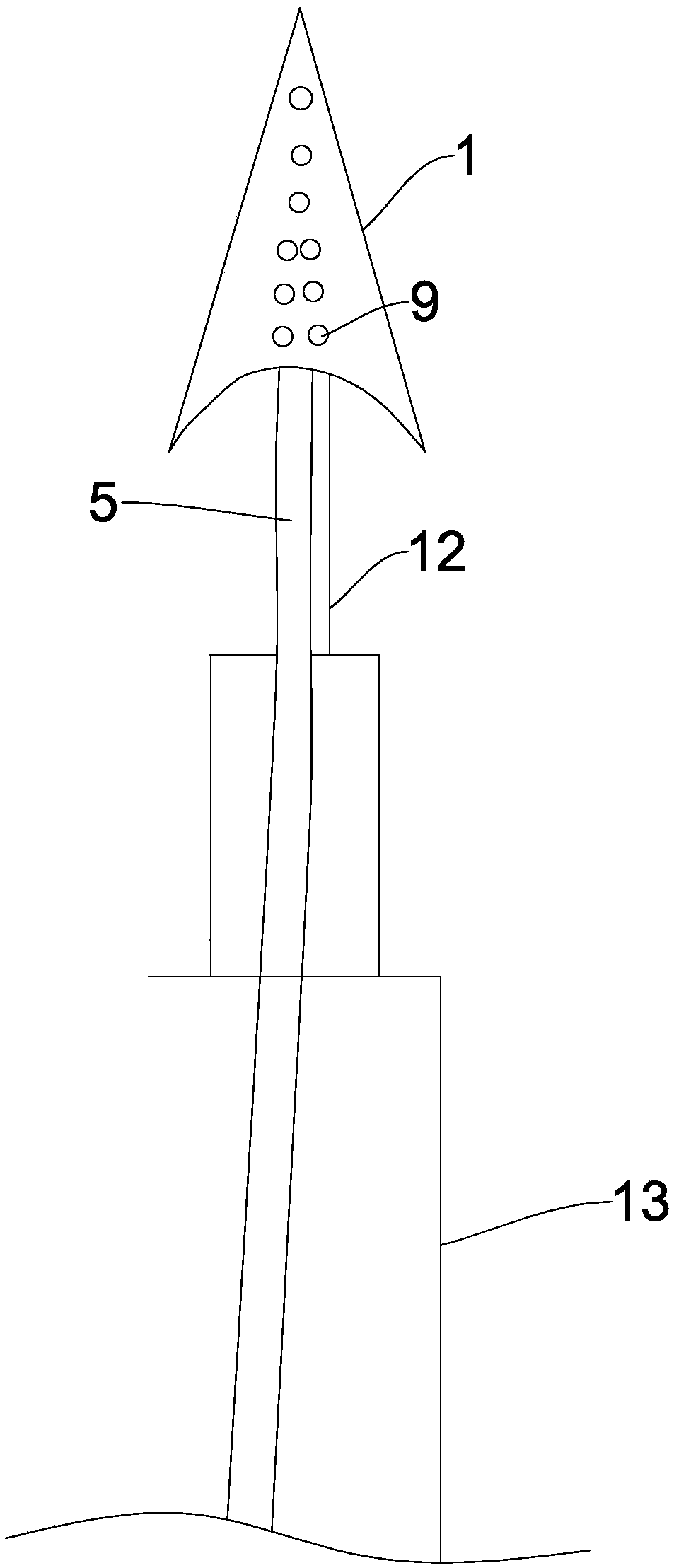 Device and method for reducing wave-making resistance of warship