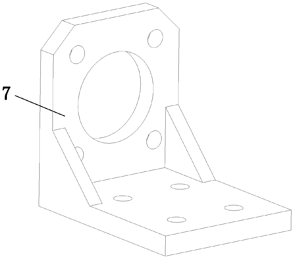 Waste recycling mechanism for machining motor bracket parts