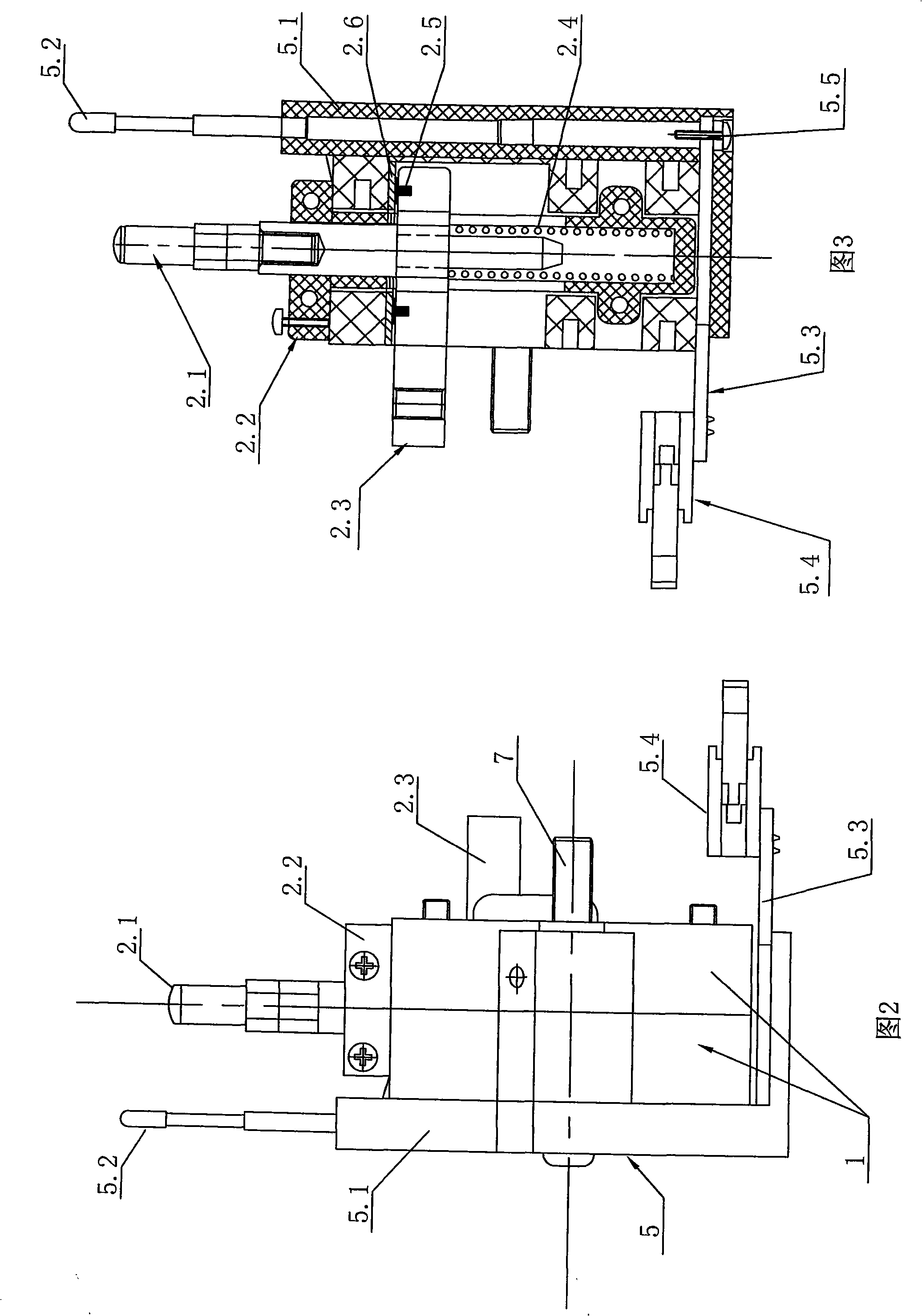 Automatic short circuit automatic connection apparatus of single-phase multifunctional electrical energy meter calibration stand