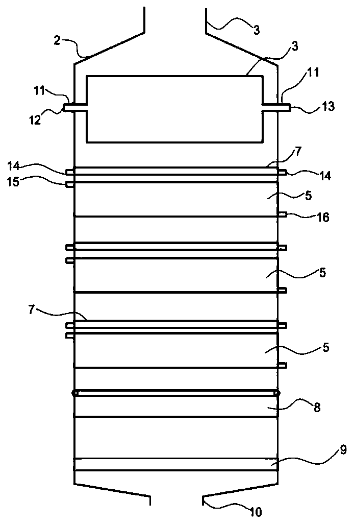 Moving bed drying method of materials and device