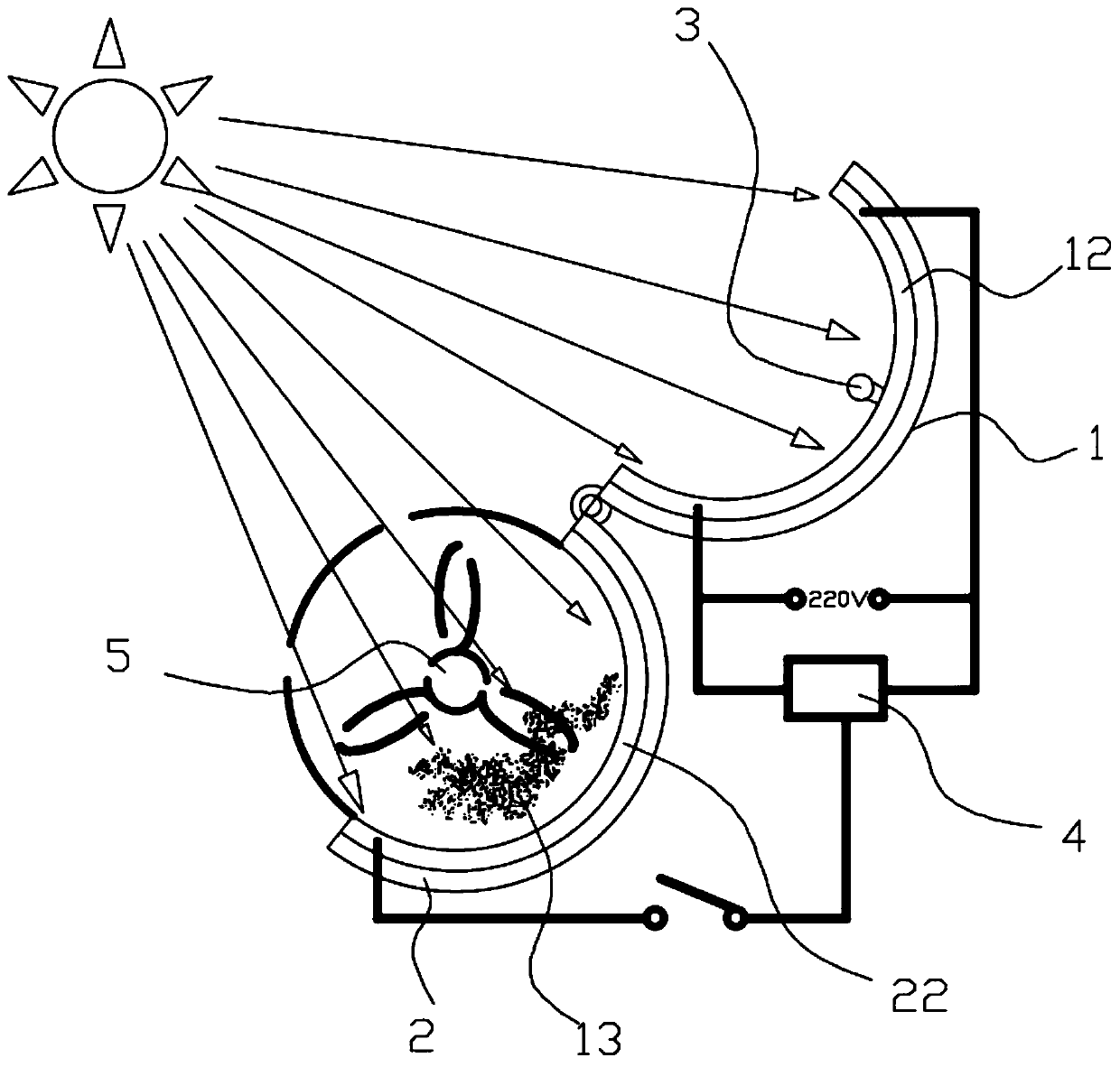 Photovoltaic bionic photoelectrocatalysis integrated air treatment system