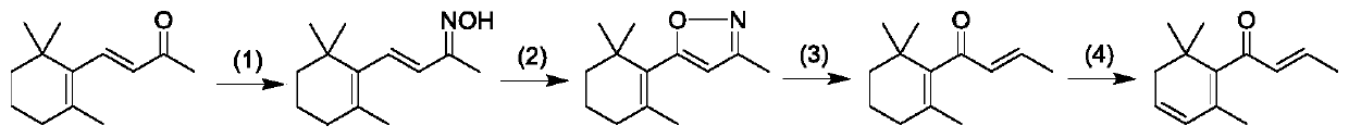 Preparation method of beta-damascenone spice