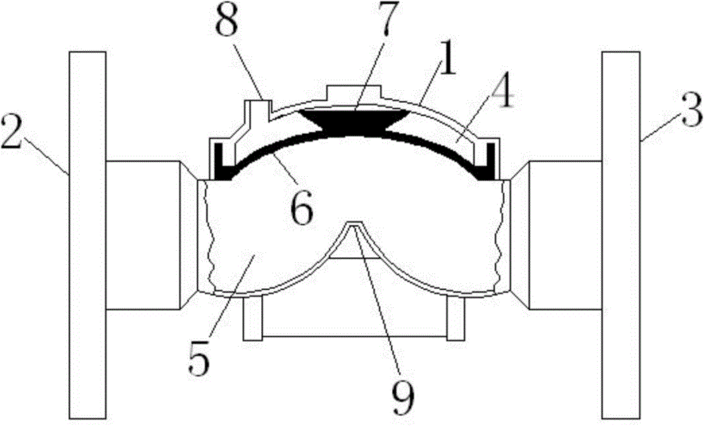 Novel V-type diaphragm valve