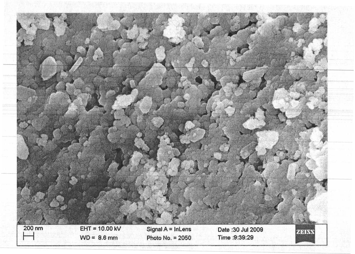 Method for preparing NbVO5 powder with coprecipitation method