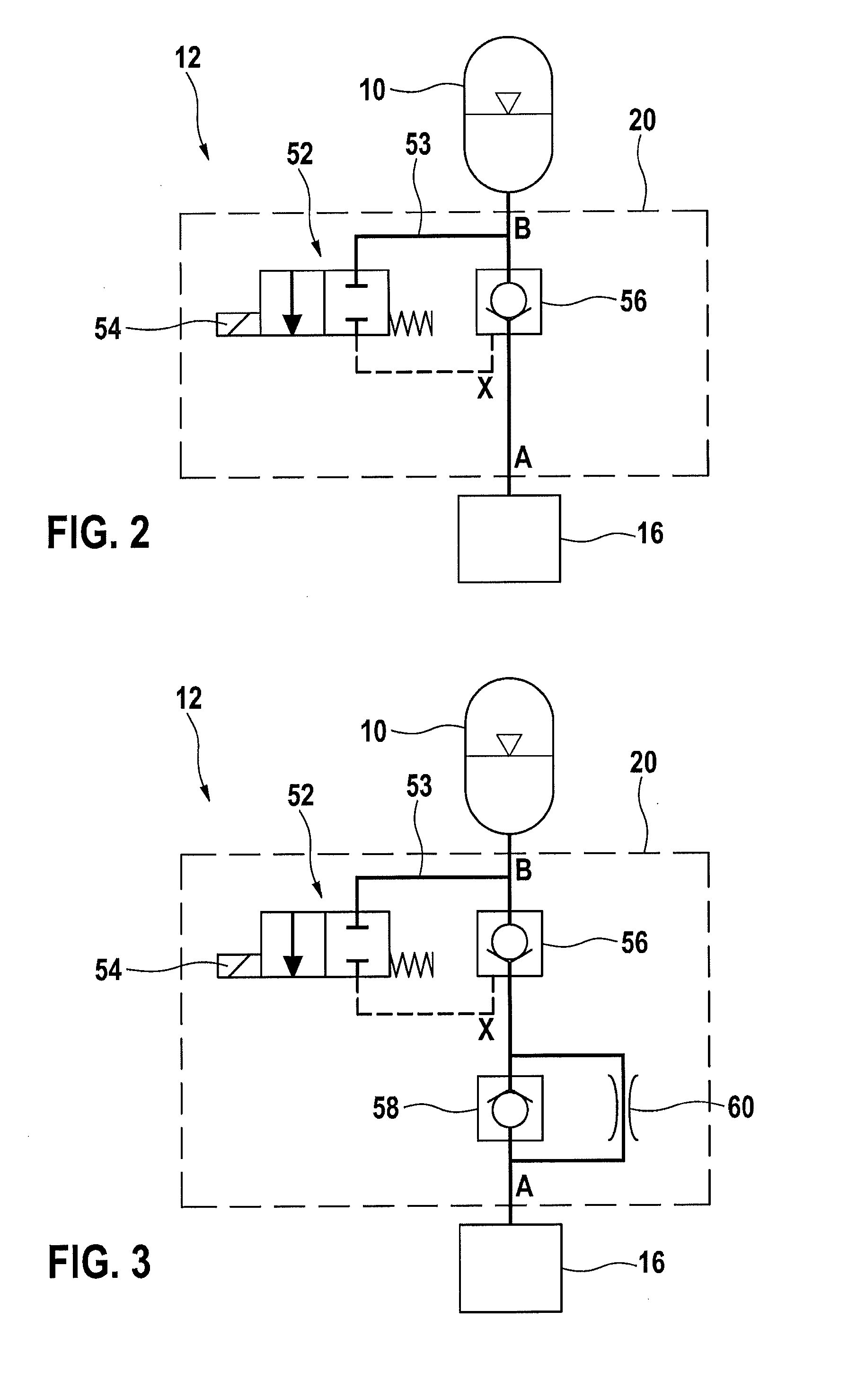 Device for controlling a hydraulic accumulator of a hydraulic system