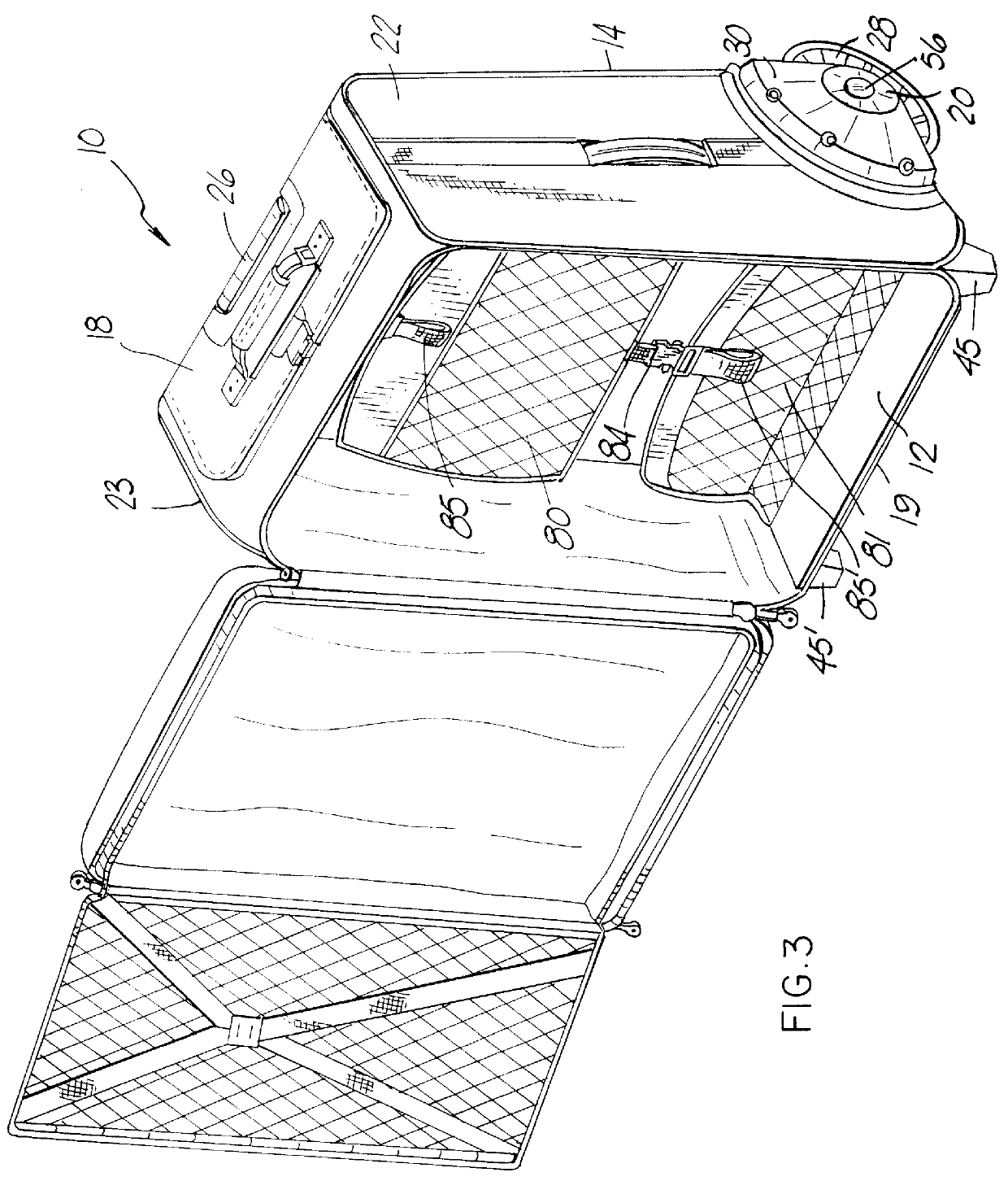 Large-wheeled luggage case