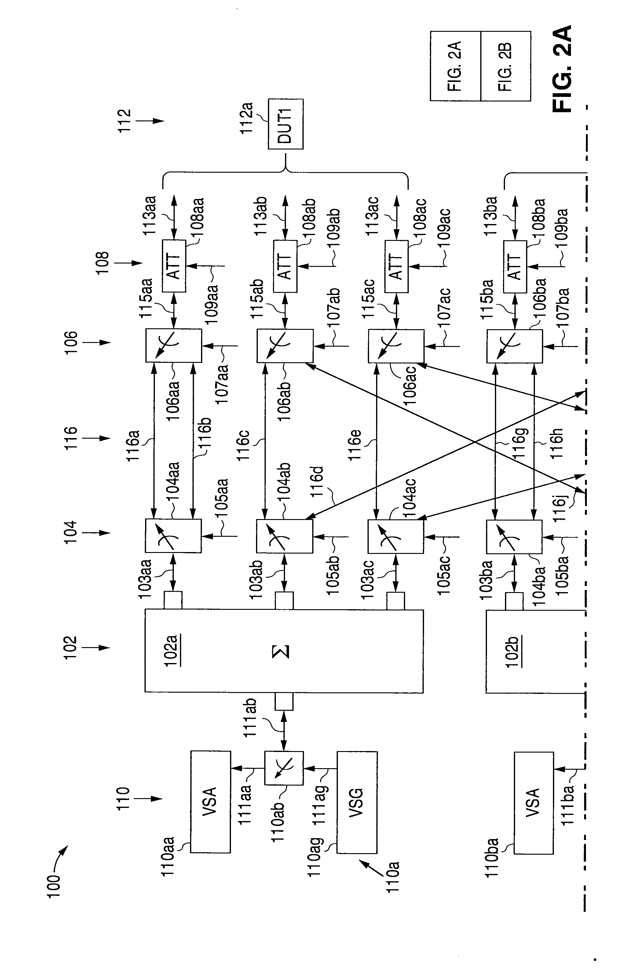 Digital communications test system for multiple input, multiple output (MIMO) systems