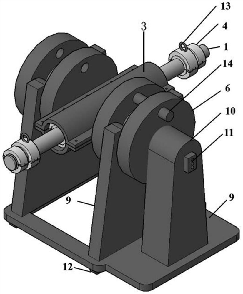 Sand blasting equipment for large-length-to-diameter-ratio rotating pipe target material