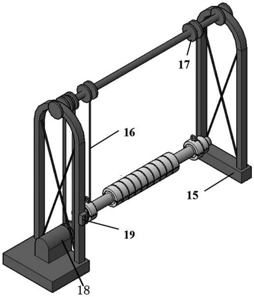 Sand blasting equipment for large-length-to-diameter-ratio rotating pipe target material