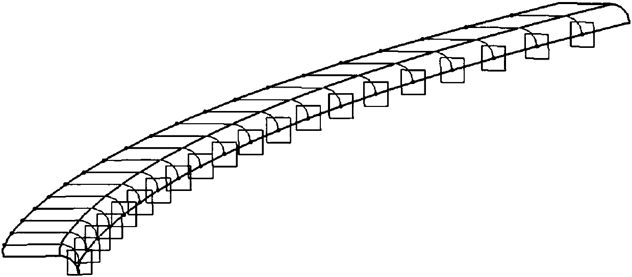 Springback compensation method for recess-free continuous bending edge in frame and rib part