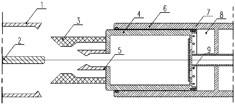 A moving contact of an arc extinguishing chamber, an arc extinguishing chamber, and a high-voltage circuit breaker