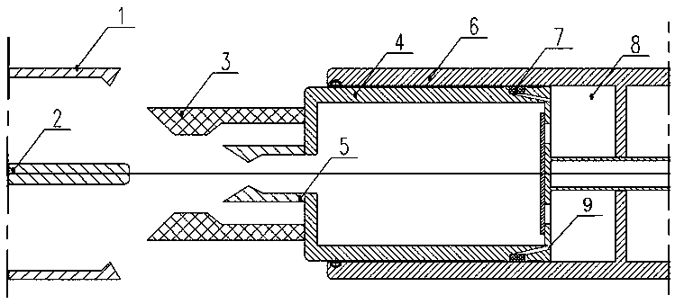 A moving contact of an arc extinguishing chamber, an arc extinguishing chamber, and a high-voltage circuit breaker