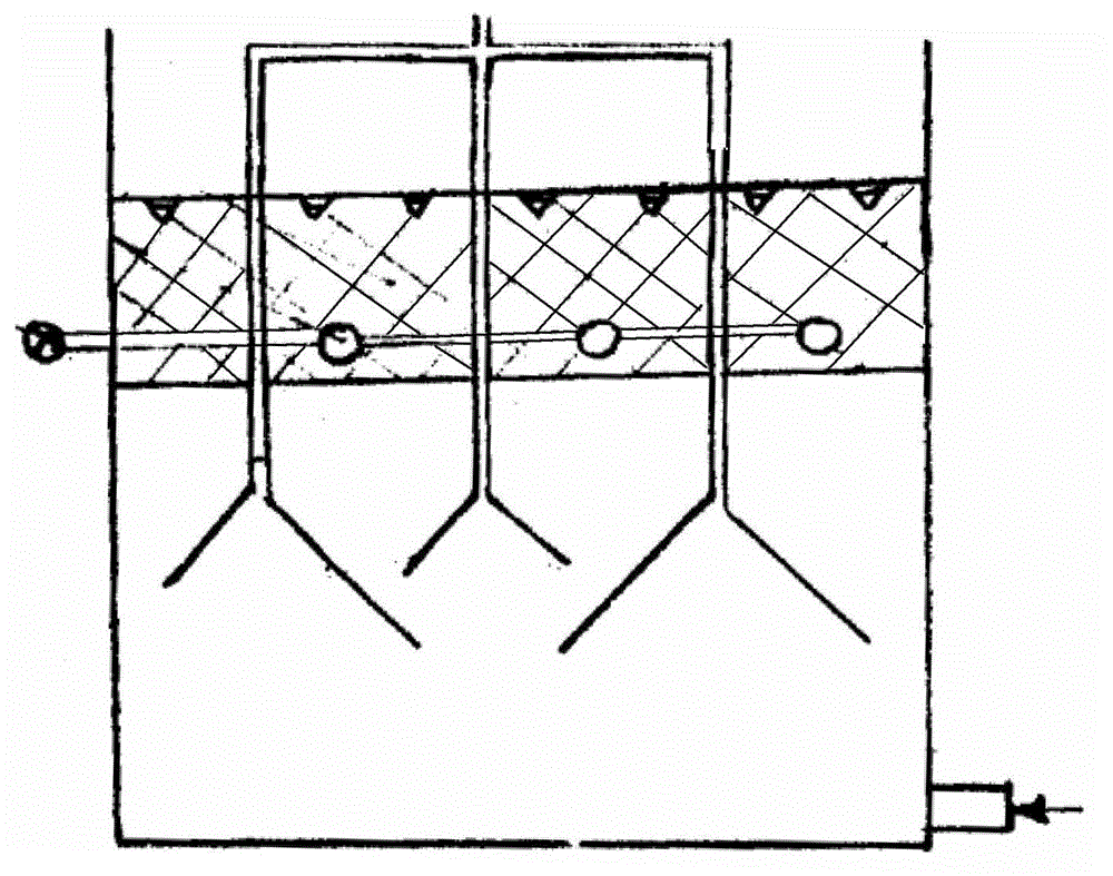 Gas, liquid and solid three-phase separator for sewage anaerobic biological treatment