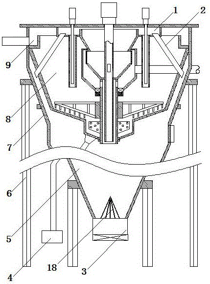 High-efficiency classification thickener for tailings slurry