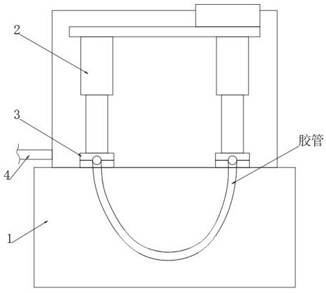 A hose blowing and drying device after static pressure detection