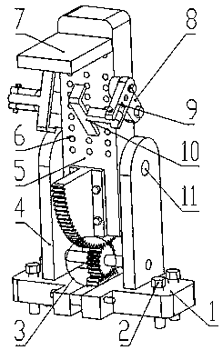 Fixing bracket for rotor measuring meter used in pumped storage power station