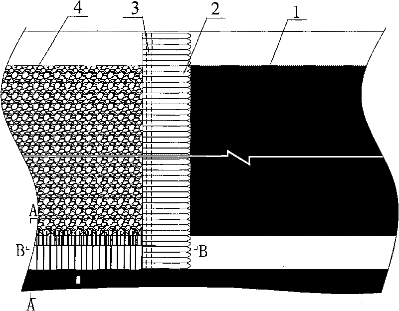 Gob-side entry retaining method of a solid filling coal mining half-section one-leg shed