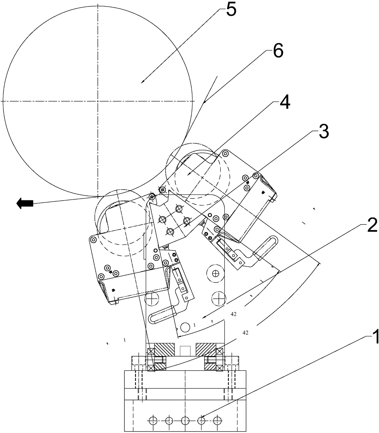 Score type splitting structure of splitting machine