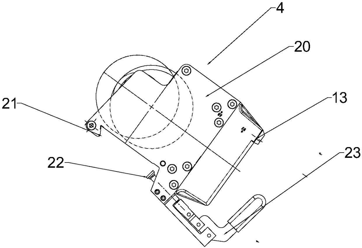 Score type splitting structure of splitting machine