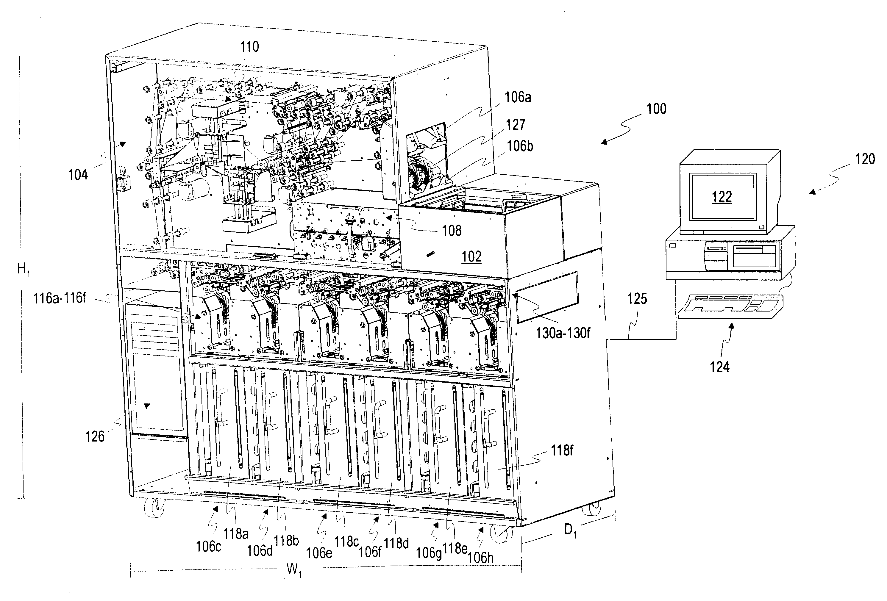 Currency handling system having multiple output receptacles