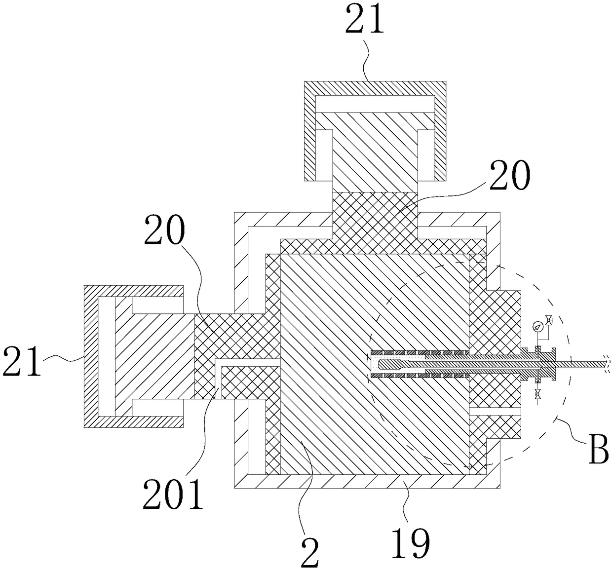 Experimental method for fracturing gas-containing coal body through multi-field coupling controllable shock waves